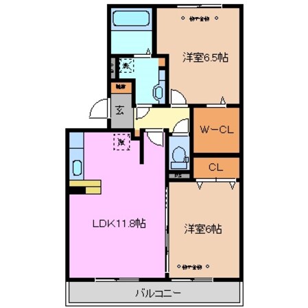 阿倉川駅 徒歩22分 2階の物件間取画像